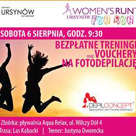 Kolejny trening Women’s Run – FUN RUN już 6 sierpnia! Tym razem na Ursynowie!